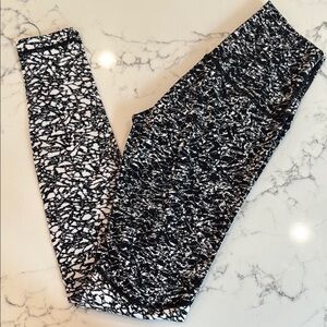 lululemon athletica Black and White Patterned Leggings